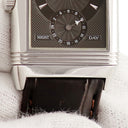 腕時計 ジャガールクルト JAEGER LECOULTRE レベルソ デュオ ナイト＆デイ Q2718470 270.8.54 手巻き メンズ OH済 グレー 回転 両面 角型 GMT