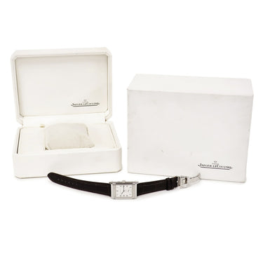 腕時計 ジャガールクルト JAEGER LECOULTRE レベルソ デュオ ナイト＆デイ Q2718470 270.8.54 手巻き メンズ OH済 グレー 回転 両面 角型 GMT