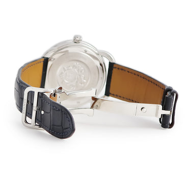 腕時計 エルメス HERMES アルソー GM AR7Q.810 クオーツ メンズ ブルー アラビア ラウンド デイト