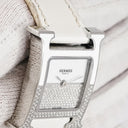 腕時計 エルメス HERMES Hウォッチ･ドゥブルジュー HH1.234 クオーツ レディース 純正ダイヤ パヴェ 白×シルバー H型 スクエア