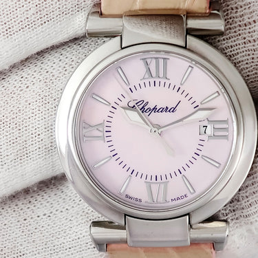 腕時計 ショパール CHOPARD インペリアーレ ラ ヴィ アン ローズ 388541-3006 クオーツ レディース ピンク シェル ローマン バー 限定