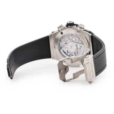 腕時計 ウブロ HUBLOT ビッグバン ウニコ チタニウム パヴェ 411.NX.1170.RX.1704 自動巻き メンズ 純正ダイヤ スケルトン