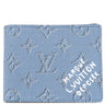 ルイヴィトン LOUIS VUITTON ポルトフォイユ ミュルティプル M14691 ブルー モノグラムヘリテージキャンバス 二つ折り財布 青