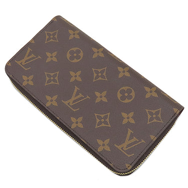 ルイヴィトン LOUIS VUITTON ジッピーウォレット M42616 ブラウン モノグラムキャンバス 長財布 ゴールド金具 茶 ラウンドファスナー