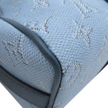 ルイヴィトン LOUIS VUITTON キーポル バンドリエール25 M14681 ブルー モノグラムヘリテージ キャンバス 2WAYバッグ シルバー金具 青 ショルダー