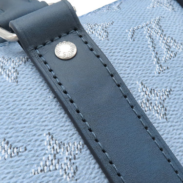 ルイヴィトン LOUIS VUITTON キーポル バンドリエール25 M14681 ブルー モノグラムヘリテージ キャンバス 2WAYバッグ シルバー金具 青 ショルダー