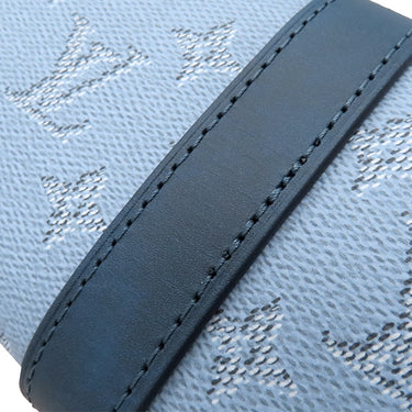 ルイヴィトン LOUIS VUITTON キーポル バンドリエール25 M14681 ブルー モノグラムヘリテージ キャンバス 2WAYバッグ シルバー金具 青 ショルダー