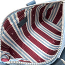 ルイヴィトン LOUIS VUITTON キーポル バンドリエール25 M14681 ブルー モノグラムヘリテージ キャンバス 2WAYバッグ シルバー金具 青 ショルダー