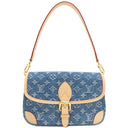 ルイヴィトン LOUIS VUITTON ディアヌ M13070 ブルー モノグラムデニム ショルダーバッグ ゴールド金具 青 デニム