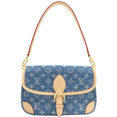 ルイヴィトン LOUIS VUITTON ディアヌ M13070 ブルー モノグラムデニム ショルダーバッグ ゴールド金具 青 デニム