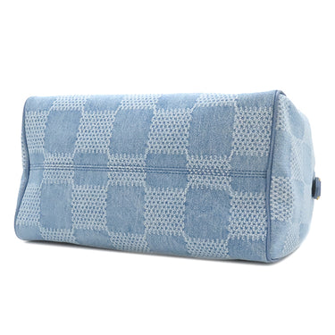 ルイヴィトン LOUIS VUITTON スピーディ バンドリエール30 N00203 デニムブルー ダミエデニム3Dコットンキャンバス 2WAYバッグ ゴールド金具 青 ボストン ハンドバッグ ショルダー