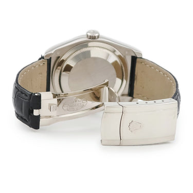 腕時計 ロレックス ROLEX デイトジャスト 36 116139 F番 自動巻き メンズ F番 K18WG無垢 ローマン シルバー フルーテッドベゼル