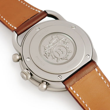 腕時計 エルメス HERMES アルソー クロノグラフ AR3.941.330 自動巻き メンズ ブラック アラビア デイト スモールセコンド チタン