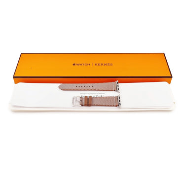 エルメス HERMES 純正 アップルウォッチ 38 40 41 mm用 ゴールド エクリュ ナイロン ステンレススチール 腕時計パーツ 新品未使用 トワルアッシュ ベルト ゴールド 32ｍｍ 尾錠付き