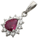 ノンブランド NON BRAND ピンクサファイア ダイヤ プラチナシルバー Pt850 ダイヤモンド サファイア ペンダントトップ ネックレストップ
