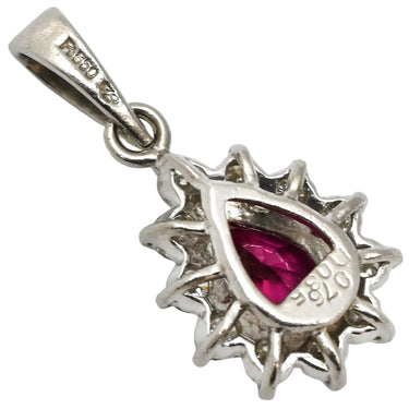 ノンブランド NON BRAND ピンクサファイア ダイヤ プラチナシルバー Pt850 ダイヤモンド サファイア ペンダントトップ ネックレストップ