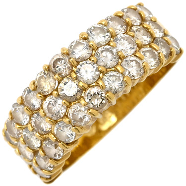 ノンブランド NON BRAND ダイヤ パヴェリング イエローゴールド K18YG ダイヤモンド リング 指輪 11.5号