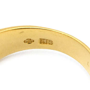 ノンブランド NON BRAND ダイヤ パヴェリング イエローゴールド K18YG ダイヤモンド リング 指輪 11.5号