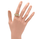 ノンブランド NON BRAND ダイヤ パヴェリング イエローゴールド K18YG ダイヤモンド リング 指輪 11.5号