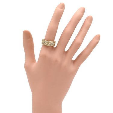 ノンブランド NON BRAND ダイヤ パヴェリング イエローゴールド K18YG ダイヤモンド リング 指輪 11.5号