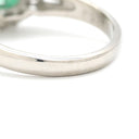 ノンブランド NON BRAND エメラルド ダイヤモンド リング プラチナシルバー Pt900 エメラルド ダイヤモンド リング 指輪 グリーン 緑 スクエア 16号