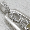 ノンブランド NON BRAND クリソベリル キャッツアイ ダイヤ ホワイトゴールド K18WG クリソベリルキャッツアイ ダイヤモンド ペンダントトップ 18K 18金 ネックレストップ 天然石 オーバル 猫目石