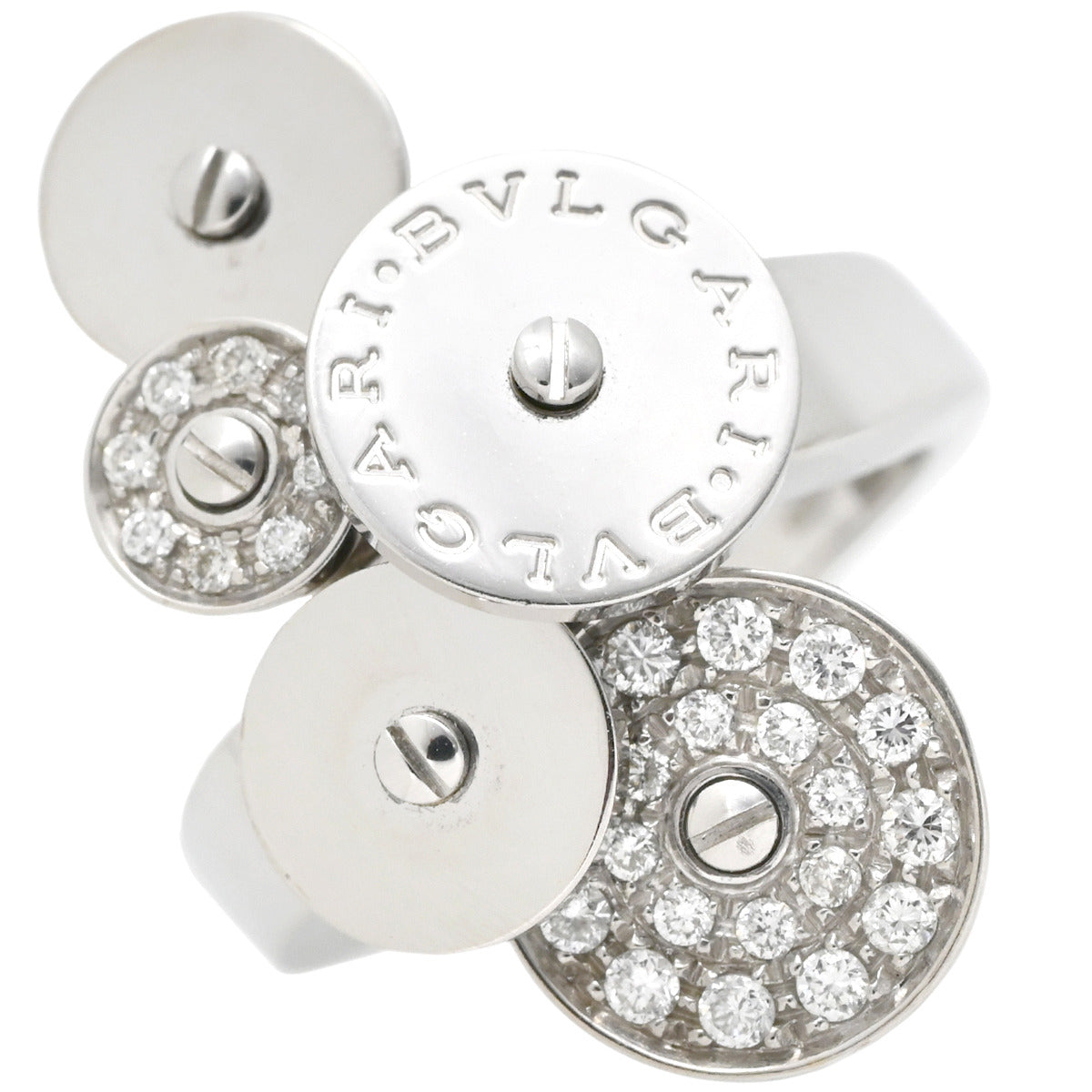 【Mark様】BVLGARI ブルガリ チクラディ リング指輪 K18WG 9号 ブルガリ BVLGARI チクラディ ダイヤ ホワイトゴールド K18WG