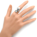 ブルガリ BVLGARI チクラディ ダイヤ ホワイトゴールド K18WG ダイヤモンド リング 指輪 750 18K 18金 9.5号