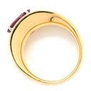 ノンブランド NON BRAND ルビー リング イエローゴールド K18YG Pt900 ルビー リング 指輪 レッド 赤 ビルマ産 12号