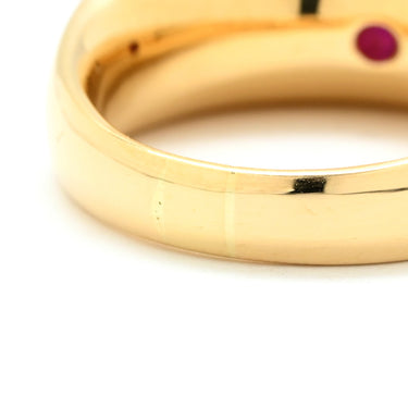 ノンブランド NON BRAND ルビー リング イエローゴールド K18YG Pt900 ルビー リング 指輪 レッド 赤 ビルマ産 12号