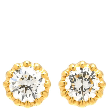 ノンブランド NON BRAND ダイヤピアス イエローゴールド K18YG ダイヤモンド ピアス 1P 1粒