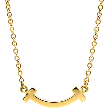 ティファニー Tiffany & Co Tスマイル ミニ ペンダント 62617640 イエローゴールド K18YG ネックレス Au750 Tiffany T smile