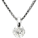 ノンブランド NON BRAND ダイヤペンダント プラチナシルバー Pt900 ダイヤモンド Pt850(チェーン) ネックレス 1P 1粒