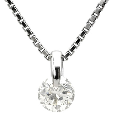 ノンブランド NON BRAND ダイヤペンダント プラチナシルバー Pt900 ダイヤモンド Pt850(チェーン) ネックレス 1P 1粒