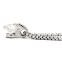 ノンブランド NON BRAND ダイヤペンダント プラチナシルバー Pt900 ダイヤモンド Pt850(チェーン) ネックレス 1P 1粒