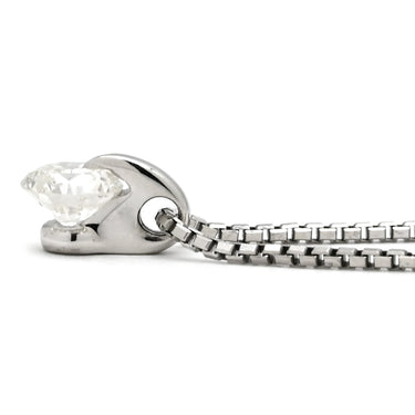 ノンブランド NON BRAND ダイヤペンダント プラチナシルバー Pt900 ダイヤモンド Pt850(チェーン) ネックレス 1P 1粒