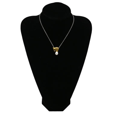 ノンブランド NON BRAND パール ダイヤ ゾウモチーフ イエローゴールド K18YG パール ダイヤモンド ペンダントトップ ネックレストップ ダイヤモンド K18 18金 750 白蝶パール 真珠