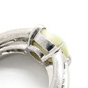 ノンブランド NON BRAND キャッツアイ ダイヤリング プラチナシルバー Pt900 クリソベリルキャッツアイ ダイヤモンド リング 指輪 猫目石 シャトヤンシー 12.5号