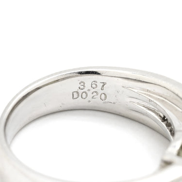 ノンブランド NON BRAND キャッツアイ ダイヤリング プラチナシルバー Pt900 クリソベリルキャッツアイ ダイヤモンド リング 指輪 猫目石 シャトヤンシー 12.5号