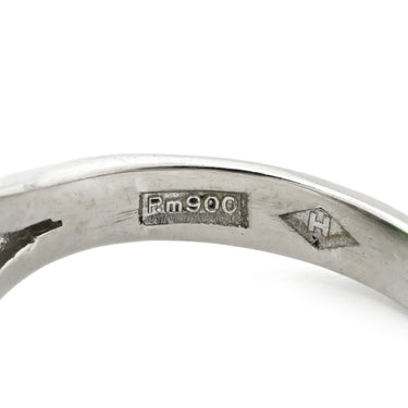 ノンブランド NON BRAND ヒスイ ダイヤリング プラチナシルバー Pt900 ヒスイ ダイヤモンド リング 指輪 翡翠 グリーン PM900 11号