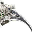 ノンブランド NON BRAND ヒスイ ダイヤリング プラチナシルバー Pt900 ヒスイ ダイヤモンド リング 指輪 翡翠 グリーン カボションカット 13.5号