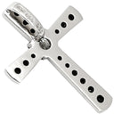 ノンブランド NON BRAND クロス ダイヤ ホワイトゴールド K18WG ダイヤモンド ブラックダイヤモンド ペンダントトップ 黒 十字架 ネックレストップ