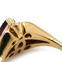 ノンブランド NON BRAND ルビー ダイヤ リング イエローゴールド K18YG ルビー ダイヤモンド リング 指輪 Au750 18K 18金 レッド 赤 12号