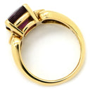 TASAKI TASAKI パープル×イエローゴールド K18YG ダイヤモンド ガーネット リング 指輪 TASAKI Au750 18K 18金 ダイヤ ガーネット スクエア ワインレッド 赤 10号