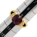 TASAKI TASAKI パープル×イエローゴールド K18YG ダイヤモンド ガーネット リング 指輪 TASAKI Au750 18K 18金 ダイヤ ガーネット スクエア ワインレッド 赤 10号