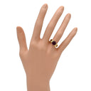 TASAKI TASAKI パープル×イエローゴールド K18YG ダイヤモンド ガーネット リング 指輪 TASAKI Au750 18K 18金 ダイヤ ガーネット スクエア ワインレッド 赤 10号