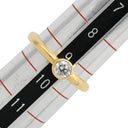 ノンブランド NON BRAND ダイヤリング イエローゴールド K18YG ダイヤモンド リング 指輪 1P 1粒 9.5号