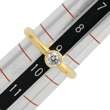 ノンブランド NON BRAND ダイヤリング イエローゴールド K18YG ダイヤモンド リング 指輪 1P 1粒 9.5号