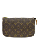 ルイヴィトン LOUIS VUITTON ポシェット アクセソワール M40712 モノグラム モノグラムキャンバス アクセサリーポーチ ゴールド金具 茶 ハンドバッグ