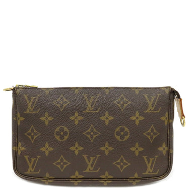 ルイヴィトン LOUIS VUITTON ポシェット アクセソワール M40712 モノグラム モノグラムキャンバス アクセサリーポーチ ゴールド金具 茶 ハンドバッグ